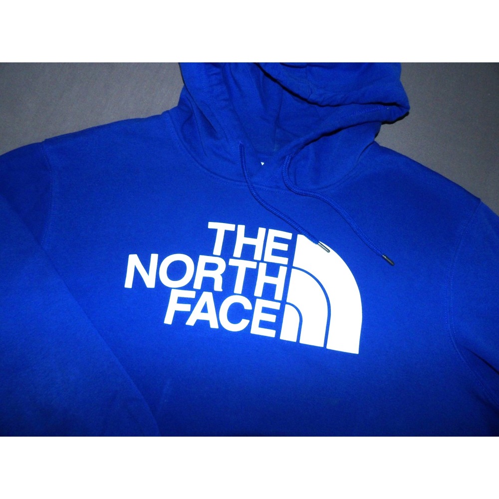 The North Face Pull Over Blue Cotton Blend Hoodie Sweatshirt Men's XXL
